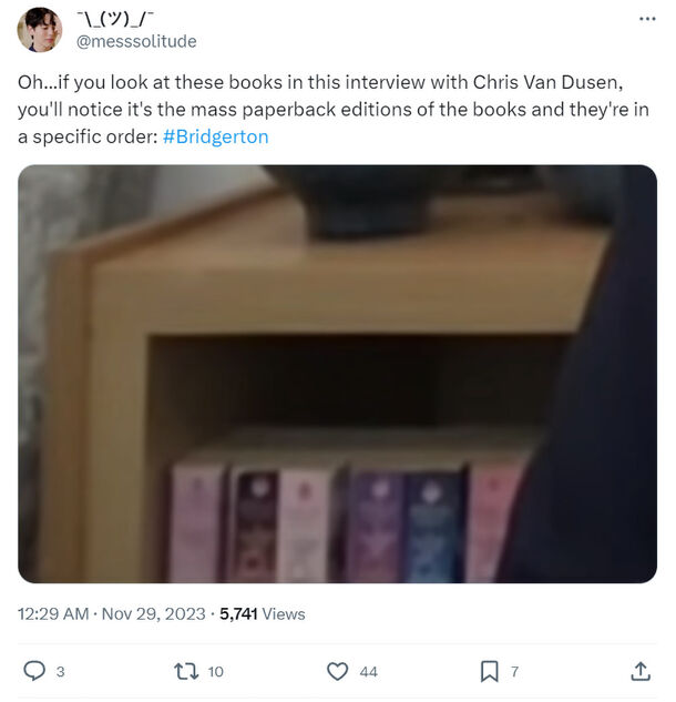 Bridgerton Fans Have Wild Theory Based On Chris Van Dusen's Bookcase. And It's Totally Valid - image 1